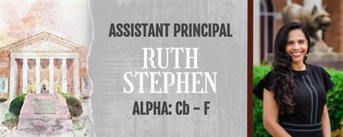 asisstant principal Ruth Stephen alpha: Cb-F